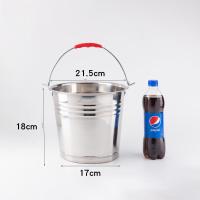 不锈钢水桶手提式家用304 提桶油桶储水加厚食堂铁皮桶带盖提水桶