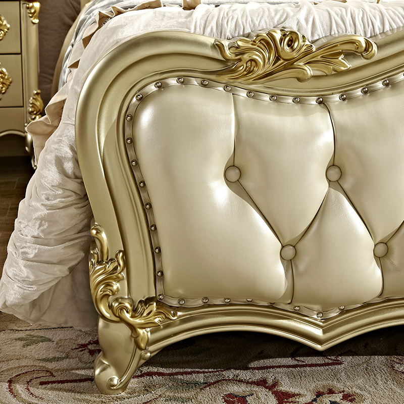 犇鑫西牛欧式床主卧公主1.5米实木床1.