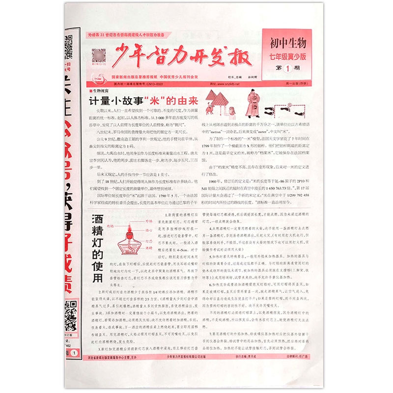 8年级人教版生物 1-14期 [正版]2023少年智力开发报冀少湘教版7七8八9九年级上下册生物地理人教版初中文综专页素高清大图