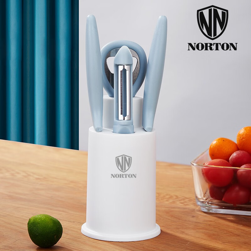 诺顿(NORTON) 5GKS005 水果刀+面包刀+削皮刀+开瓶器+收纳底座 卡斯厨房小帮手5件套