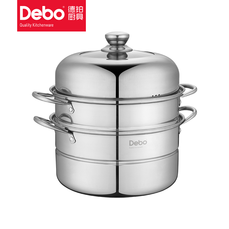 德铂(Debo) 奥格斯堡不锈钢蒸锅蒸笼多用途蒸锅 不锈钢多用双层蒸锅 28cm DEP-285高清大图