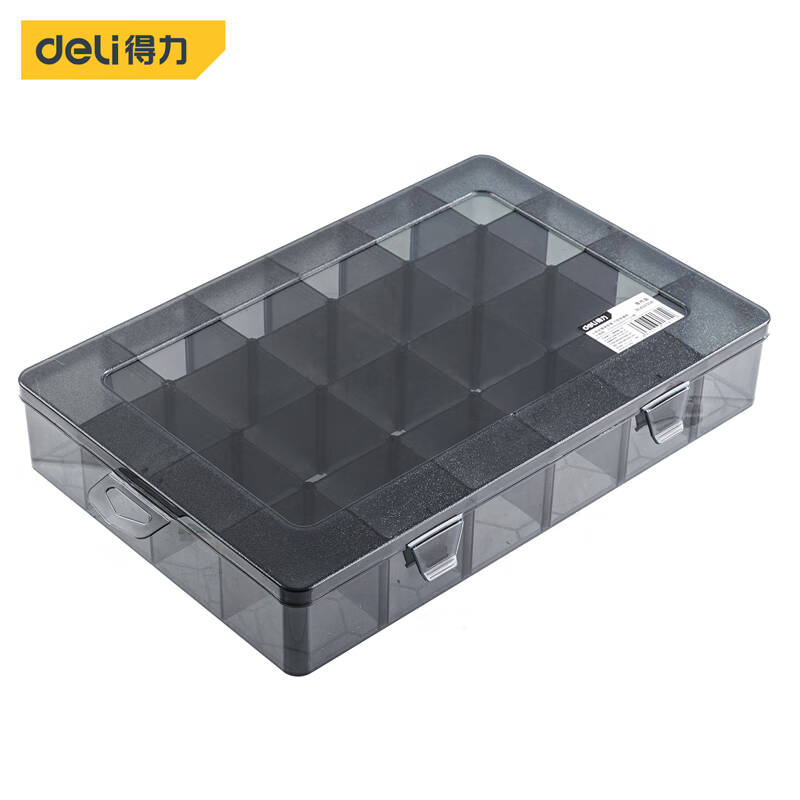 得力工具 DL432308 零件盒24格(黑)33.5*23*6cm(单位:只)高清大图