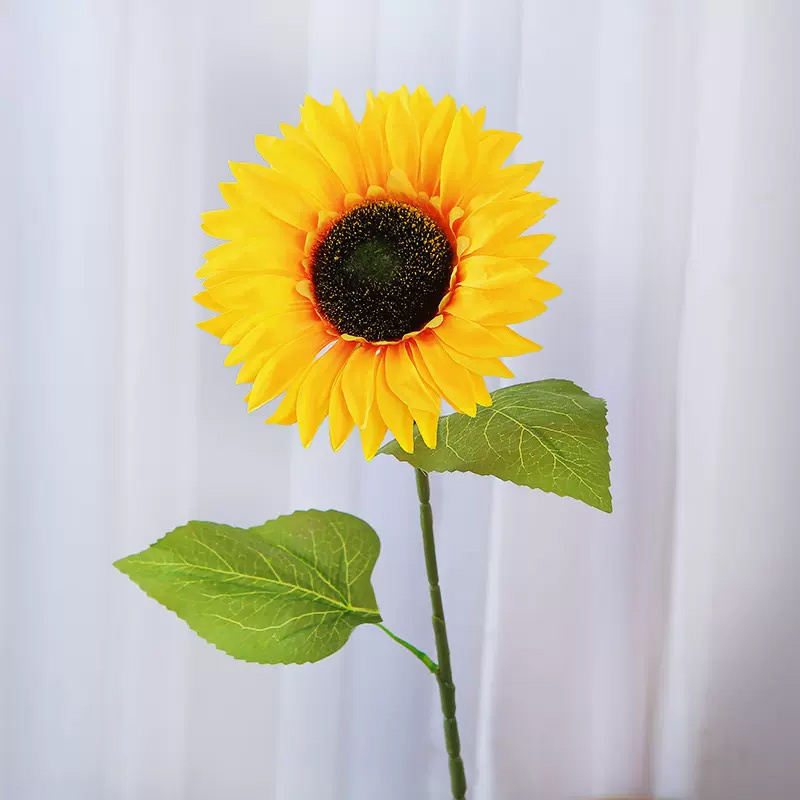 环孤 仿真向日葵装饰花 彩色单只70*16cm (10支)高清大图