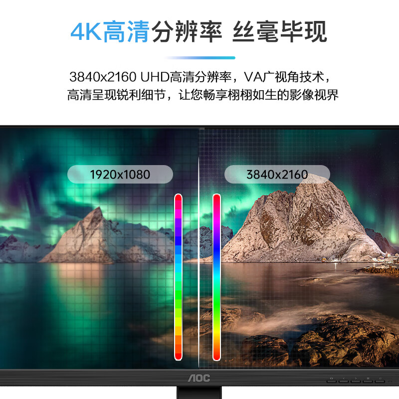 AOC U32P2C显示器31.5英寸4K低蓝光旋转升降支架type-c 65W反向充电(台)高清大图
