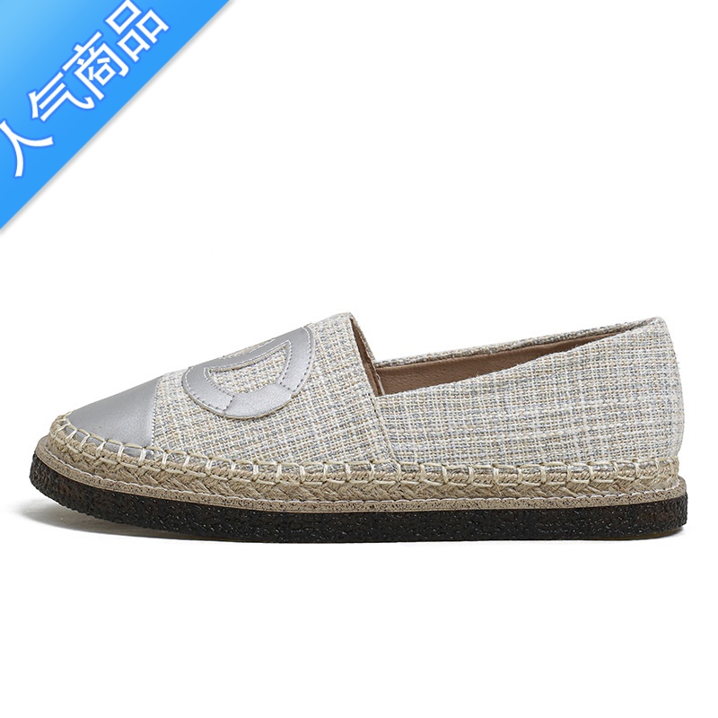 SUNTEK平底小香风渔夫鞋女2023秋季新款百搭豆豆鞋懒人一脚蹬单鞋乐福季高清大图