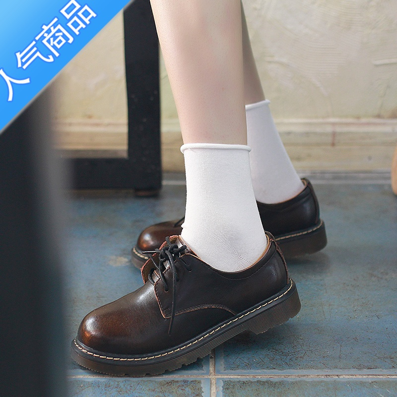 suntek夏天黑色堆堆袜子女韩国日系薄学生白色jk短袜松口中筒学院风