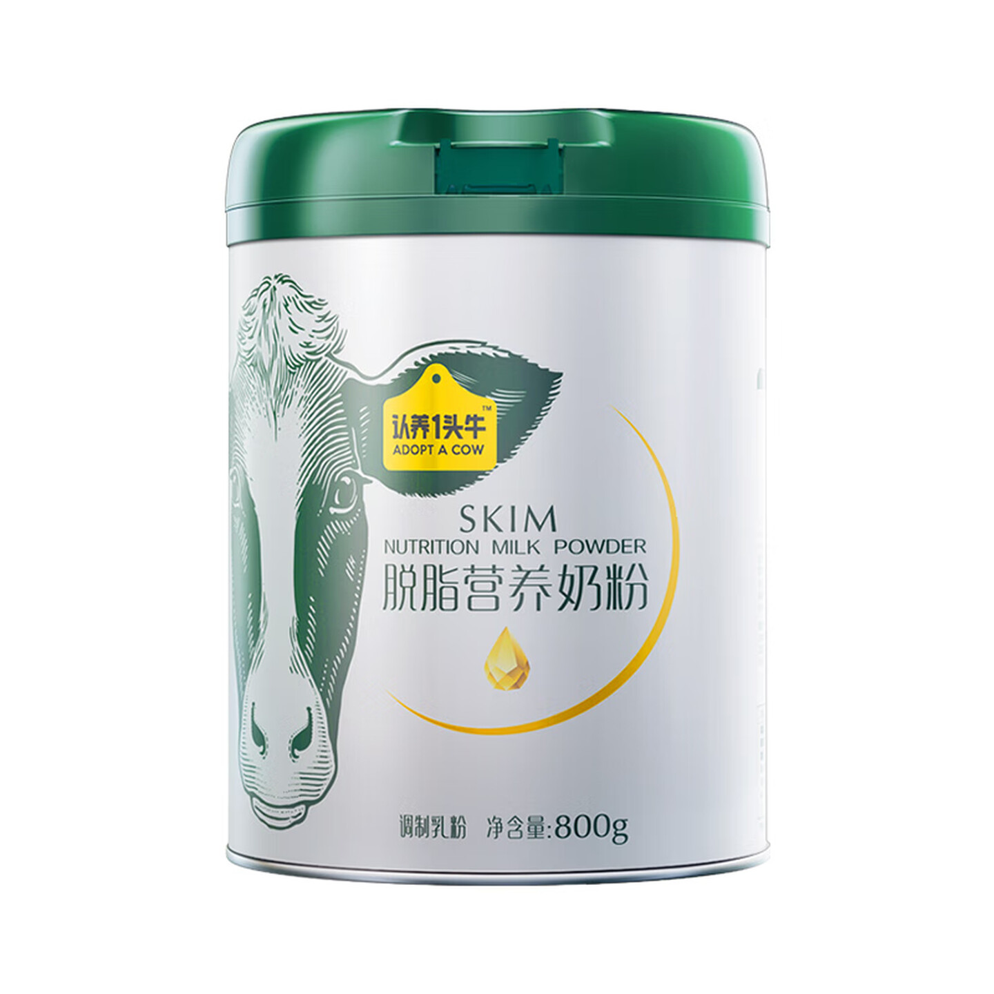 认养一头牛 脱脂营养奶粉礼盒-800g*2罐高清大图