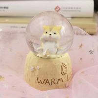 迷你龙猫水晶球发光摆件音乐盒圣诞礼品教师节生日礼物送女生闺蜜
