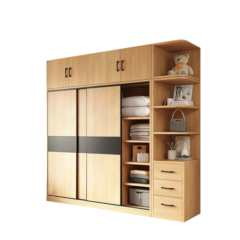 合祥源 移门衣柜 +边柜+顶柜 2000*600*2400mm QX-YG35 组高清大图