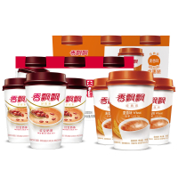 香飘飘奶茶红豆三连杯64g*3 +麦香味3连杯80g*3 杯装休闲冲饮品 冲泡奶茶粉