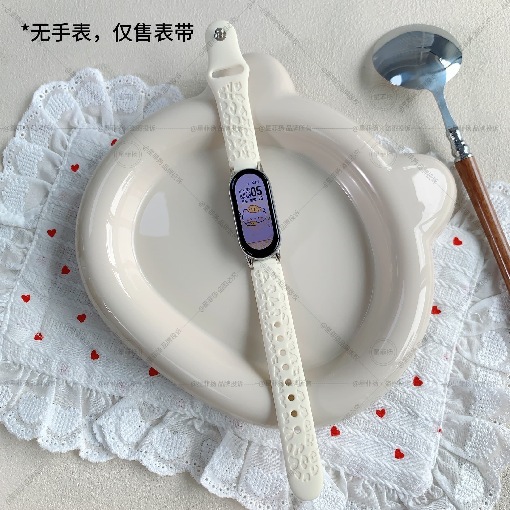 可爱猫爪适用小米手环9表带新款小米手环10表带硅胶镭雕小米手环8表带智能小米10/9陶瓷版手环手表腕带配件3264高清大图