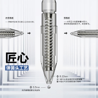 晨光(M&G)文具G-5黑色0.5mm按动子弹头中性笔芯 1008/K35/S01/S08适用 20支/盒 单位:盒
