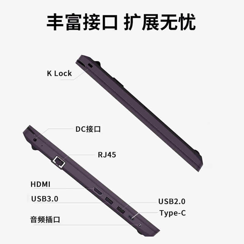 联想(Lenovo)昭阳E41-55轻薄笔记本14英寸商务办公学生网课电脑手提电脑 8G内存 1TB固态硬盘 AMD速龙3050U Vega显卡 精装升级定制 黑色