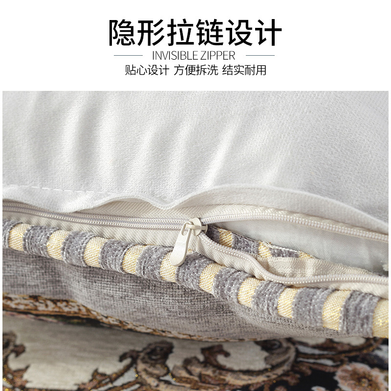 美帮汇抱枕靠垫客厅欧式简约沙发靠枕女简约现代大靠背床头抱枕套不含芯高清大图