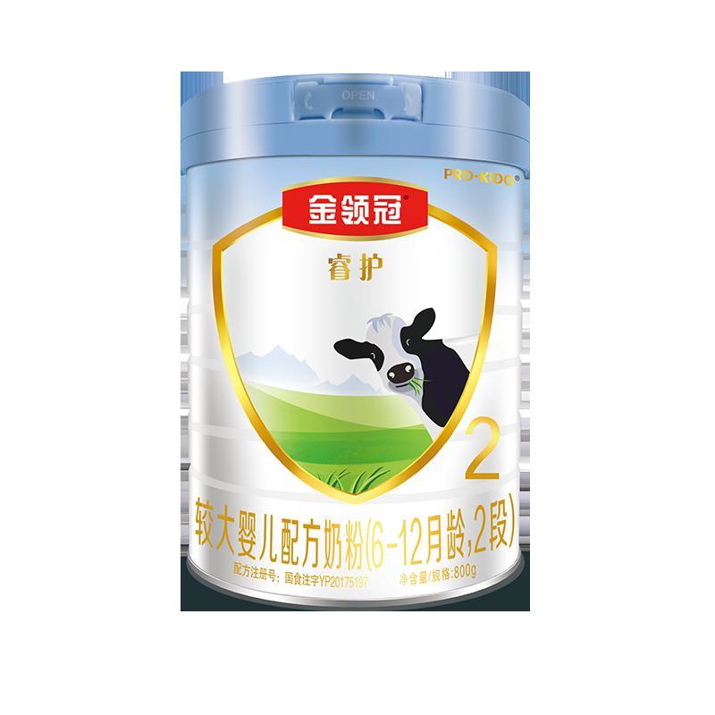 伊利(YILI)金领冠睿护较大婴儿配方奶粉 2段(6-12个月适用) 800g罐装