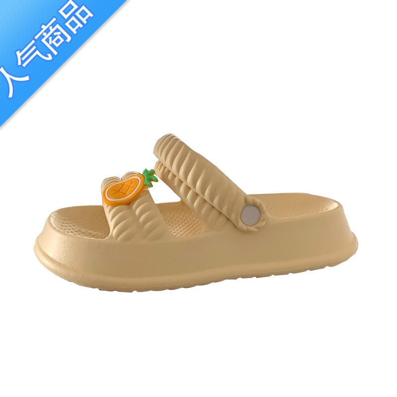 SUNTEK厚底两穿凉鞋女夏季外穿ins少女心百搭踩屎感防滑沙滩凉拖高清大图