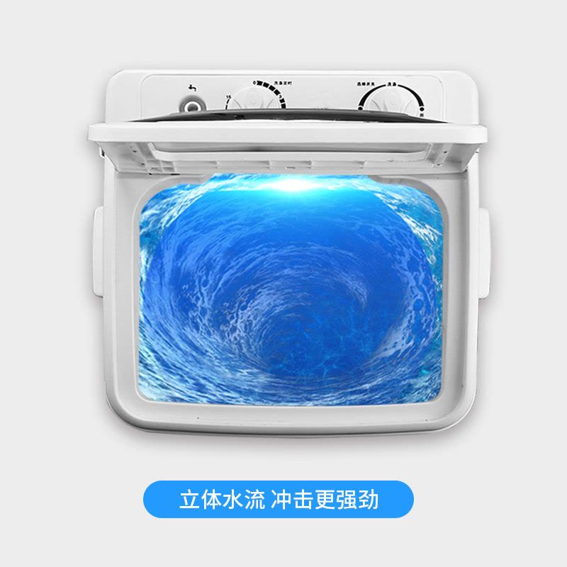 特价迷你单桶学生宿舍洗衣机单桶脱水机洗脱沥水小型天鹅绒洗衣机|蓝色透明单桶洗衣机图片