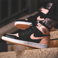 耐克男女鞋 Nike Air Jordan 1 High AJ1 脏粉黑粉脚趾黑曜石北卡蓝男女情侣鞋休闲运动高帮篮球鞋