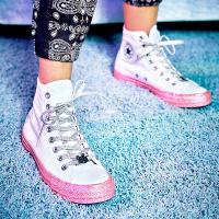 Converse x Miley Cyrus匡威女鞋【美国直邮】联名少女萌动闪耀板鞋