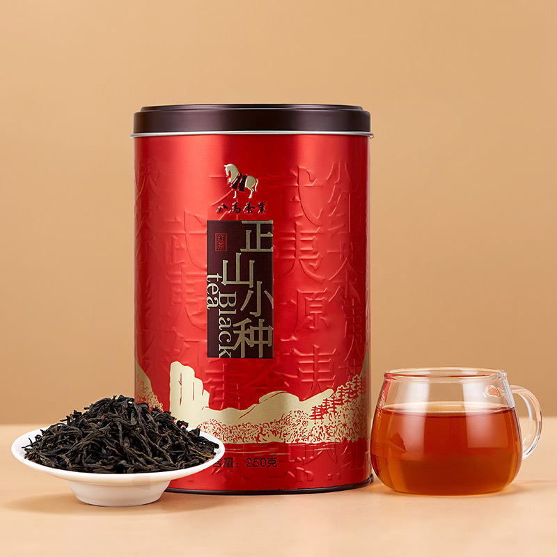 [买1送1同款]八马茶叶 正山小种红茶武夷红茶 自饮罐装250g
