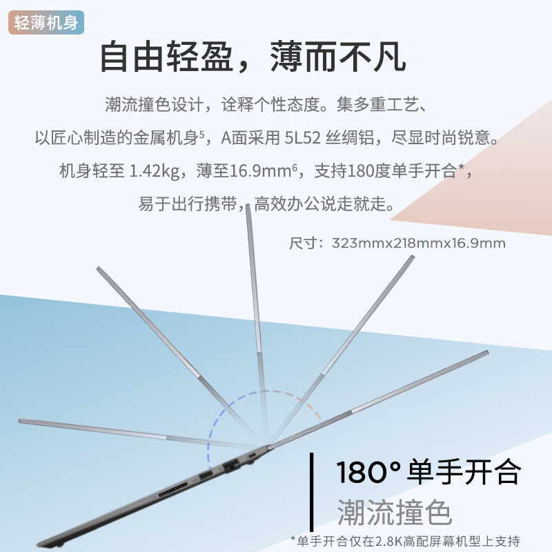 ThinkPad 联想ThinkBook 14 01CD 2025款14英寸大屏学生游戏娱乐商务办公笔记本电脑 高色域屏 Core5-220H 16G内存 512G固态