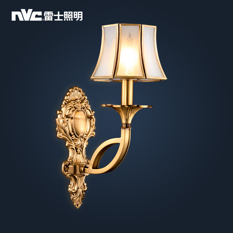 雷士照明NVC美式客厅豪华吊灯北欧现代简约大气餐厅卧室饭厅吸顶灯美式复式楼铜艺灯具田园别墅吊灯照射不含光源