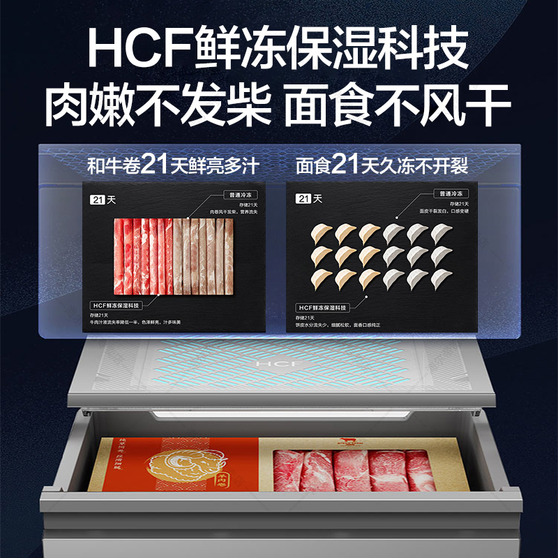 海尔(Haier)立式无霜冰柜一级能效电脑温控全温区冷藏冷冻保鲜-30度深冷速冻立式冷冻柜BD-180WGHSF