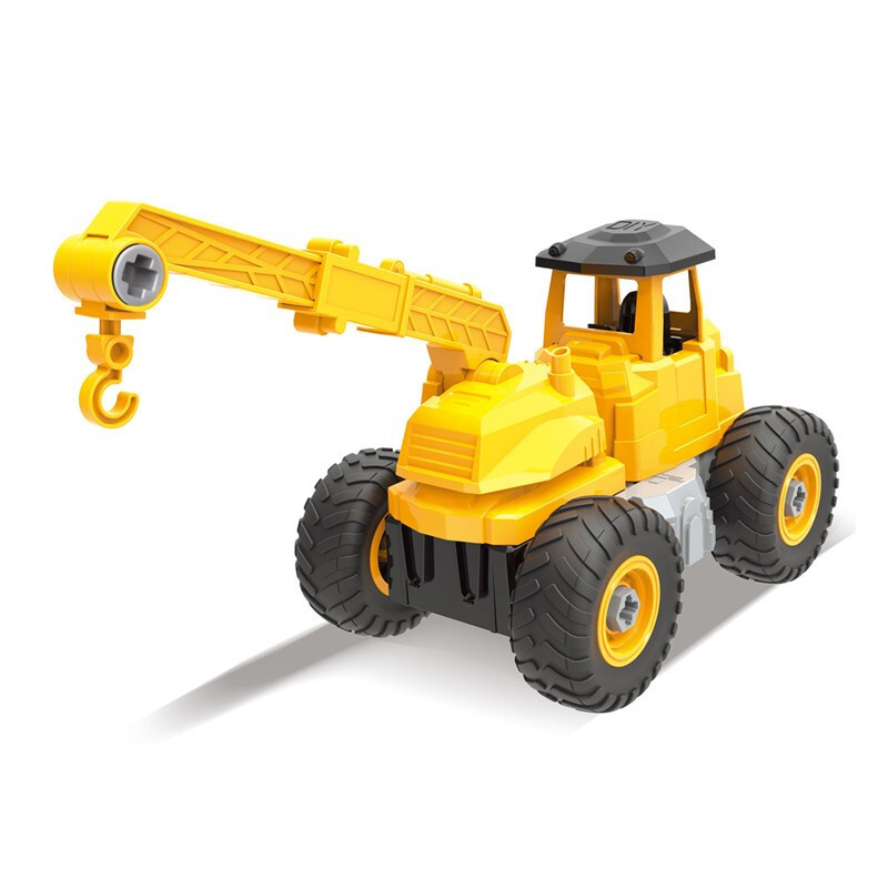 大号儿童玩具车套装男孩可拆卸拼装工程车小孩13周岁仿真挖掘机吊高车