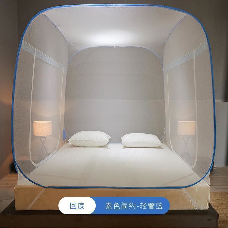 美帮汇新款免安装蒙古包蚊帐1.51.8m床夏季1.2米可折叠双人家用加密加厚图片