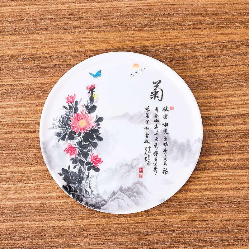 4只装]餐桌垫大隔热垫砂锅垫防烫耐热密胺杯盘垫菜垫家用碗垫子 16cm