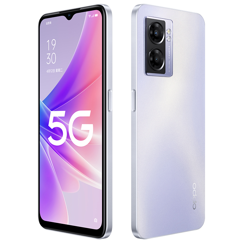 赠智能手表oppoa57丁香花语8128gb5g全网通手机5000ml大电池天玑810