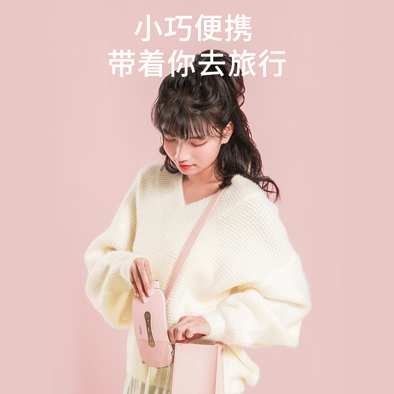 佳禾美暖宫护腰电加热保暖护腰带腹部按摩器女大姨妈痛肚子疼月经期神器礼物防寒宫寒发热痛经 直充款-绿色(配6个艾草包)