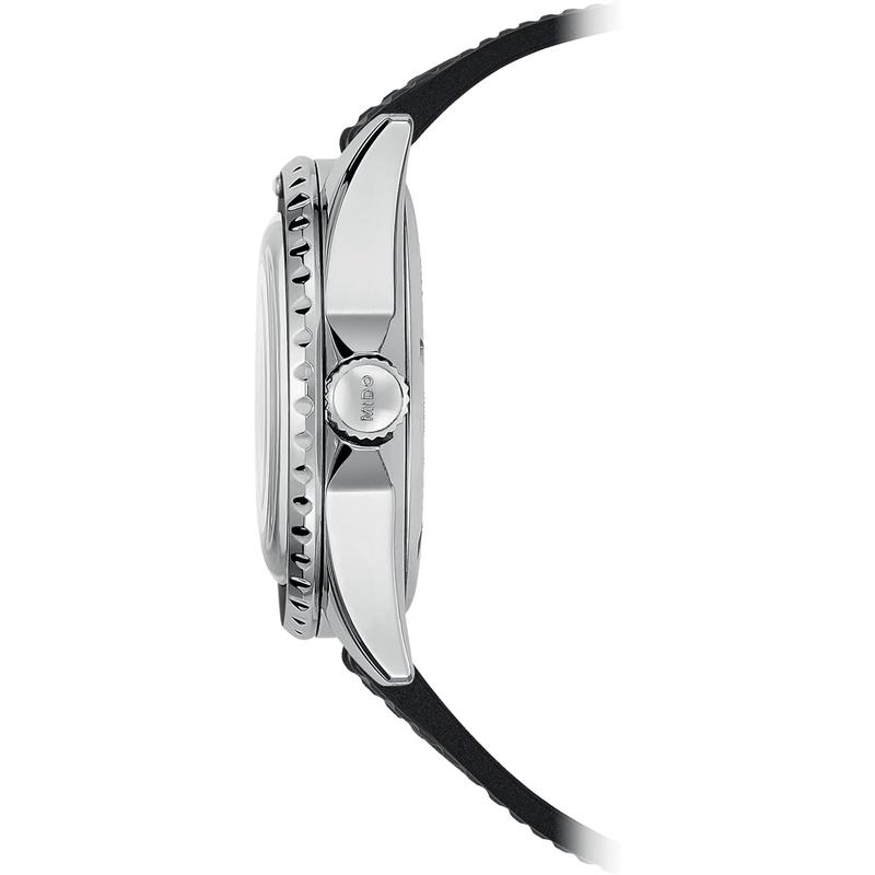 Mido/美度男士瑞士自动机械银色渐变盘潜水腕表毫米防水米橡胶表高清大图