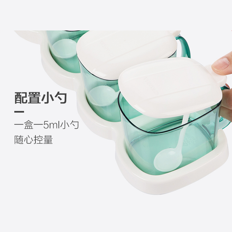 茶花(CHAHUA) 塑料调味套装3组-B25002蓝色高清大图