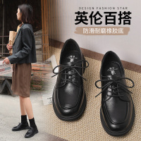 公猴小皮鞋女英伦风2021新款春季韩版休闲平底复古jk日系百搭单鞋