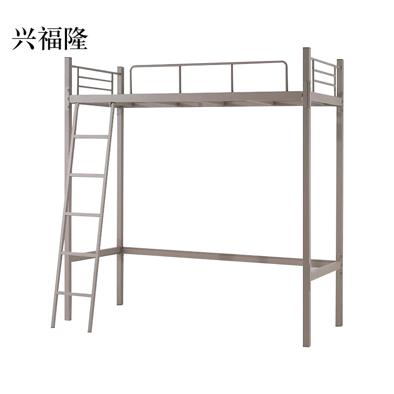 兴福隆铁床学生宿舍床上下柜公寓床单人床组合床带衣柜书桌铁床上下铺床