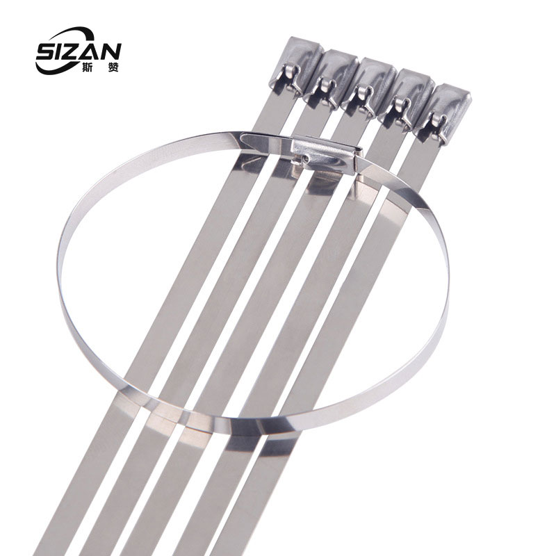 斯赞 304不锈钢扎带自锁式捆绑扎带 12*800mm 100条/包高清大图