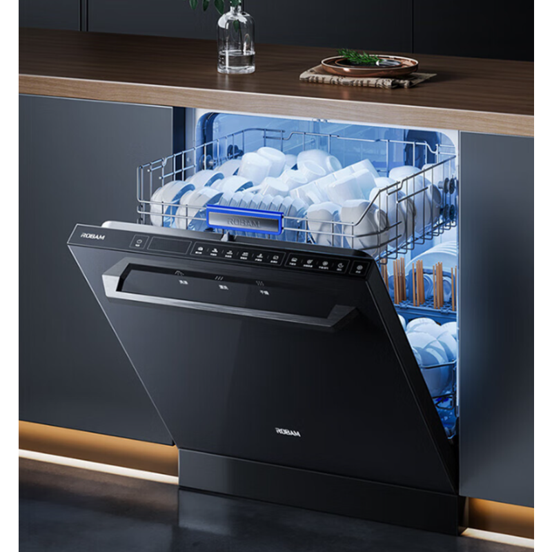 老板家用f80x黑色洗碗机15套独嵌两用洗碗机