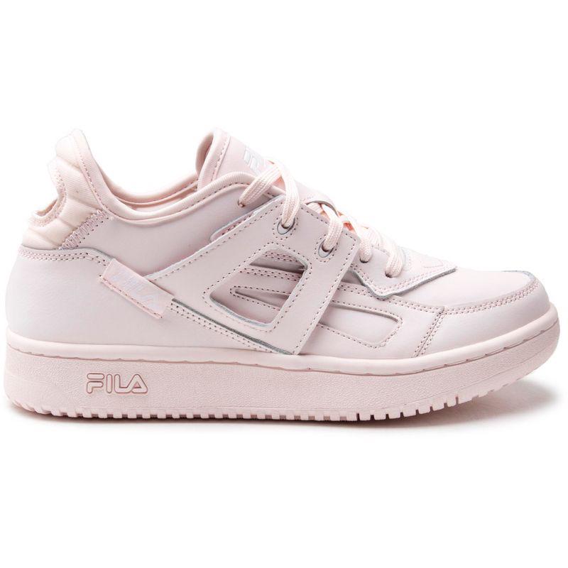 斐乐(FILA)女士轻便透气皮革系带运动休闲跑鞋户外潮牌厚底拼接女