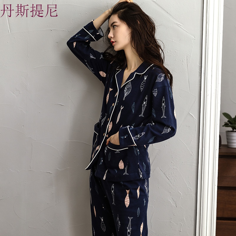 大码睡衣女胖mm200斤秋日系女士开衫纯棉长袖春秋宽松家居服套装