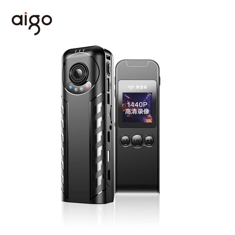 爱国者(aigo)DSJ-S10 128G视频记录仪5800W1440P145°广角夜视便携加密