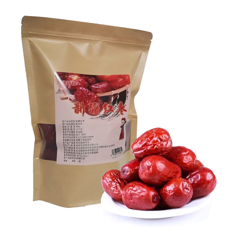 珑语田 新疆红枣 500g 袋高清大图