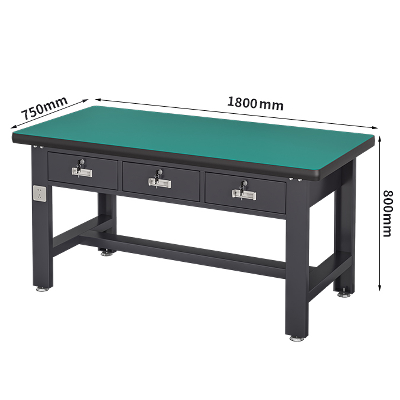 芙瑞塔防静电操作台 工具桌平三抽台