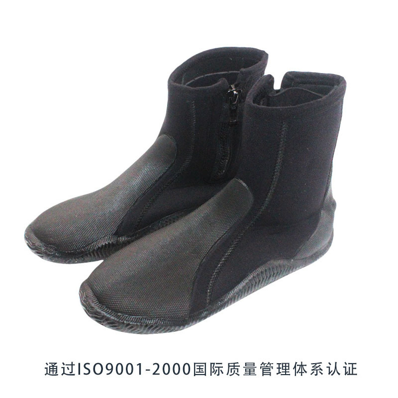 消防水域救援靴子5MM潜水防护靴氯丁橡胶水上救援防护靴RJ-SY-JYX