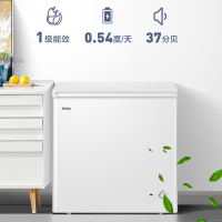 海尔(Haier)200升 家用卧式冰柜 冷柜 小冰箱 减霜80% 一级能效 断电保护 带脚轮BC/BD-200GHDT