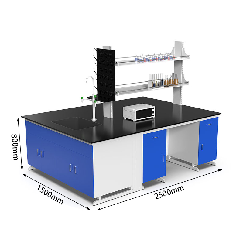 烁恒实验桌钢木2.5m台高清大图