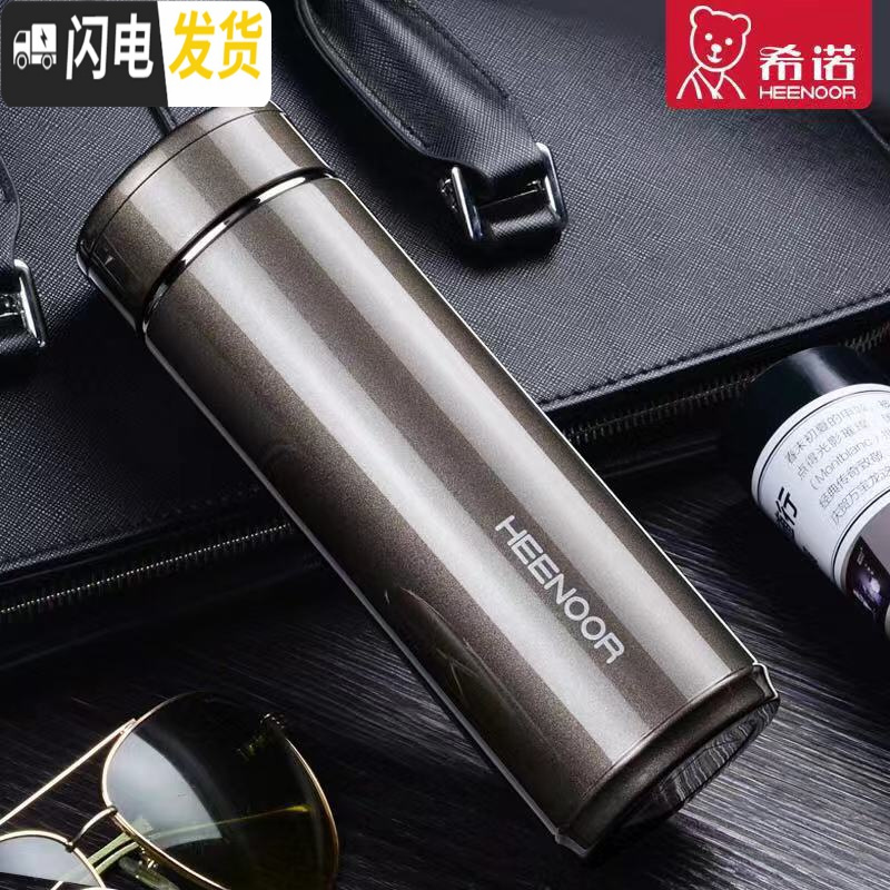 三维工匠保温杯男士大容量水杯304不锈钢真空杯子女便携车载茶杯 5608蓝色-460