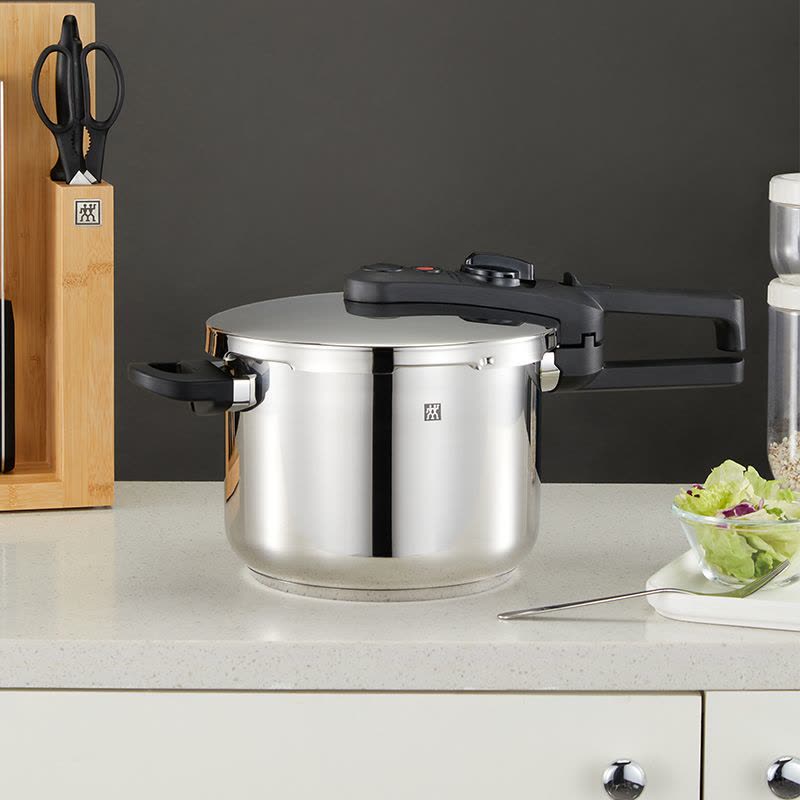 双立人(ZWILLING) EcoQuick II压力锅6L 不锈钢高压锅电磁炉燃气灶通用