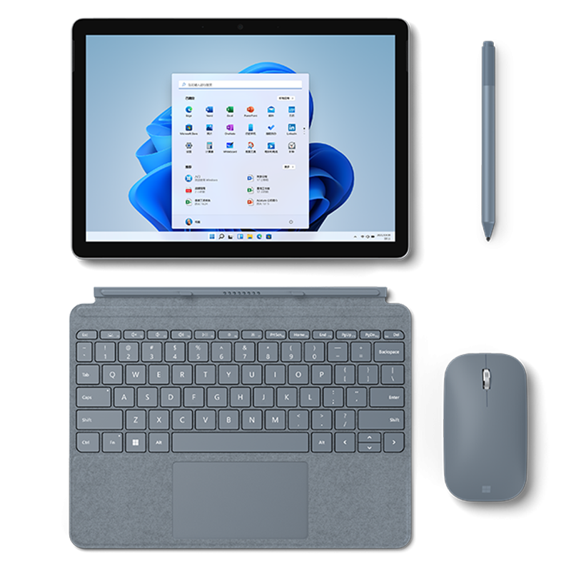 微软(Microsoft)Surface Go3 酷睿i3 8G 128G 二合一平板电脑 10.5英寸高色域触屏 学生平板笔记本电脑Win11 Pro 亮铂金 典雅黑