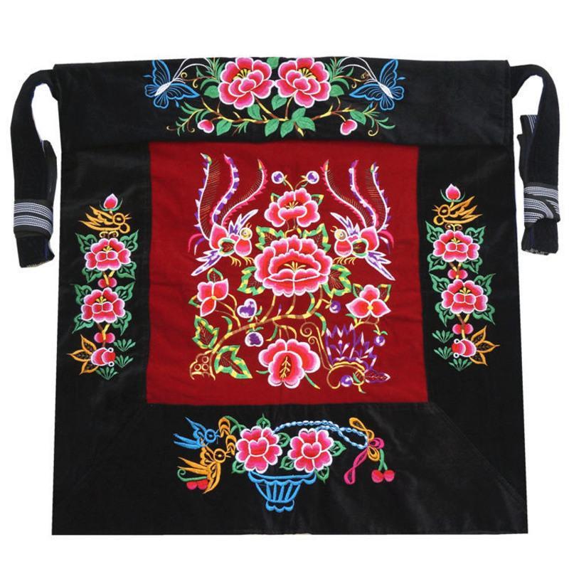 云南老式小孩背带传统绣花背巾贵州婴幼儿多功能背扇后背式四季用老版